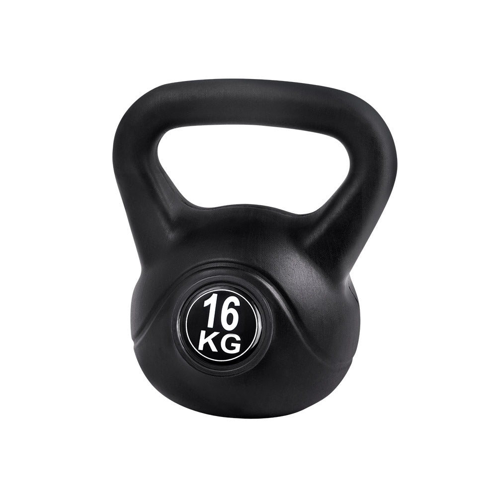 Marlook 16kg Kettlebell Set Weight Lifting Bench Dumbbells Kettle Bell Gym Home