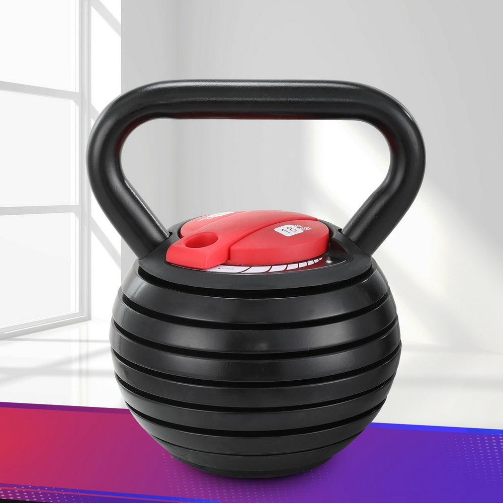 Marlook 18kg Adjustable Kettlebell Set Portable Kettle Bell Weight Dumbbells 10lbs 40lbs