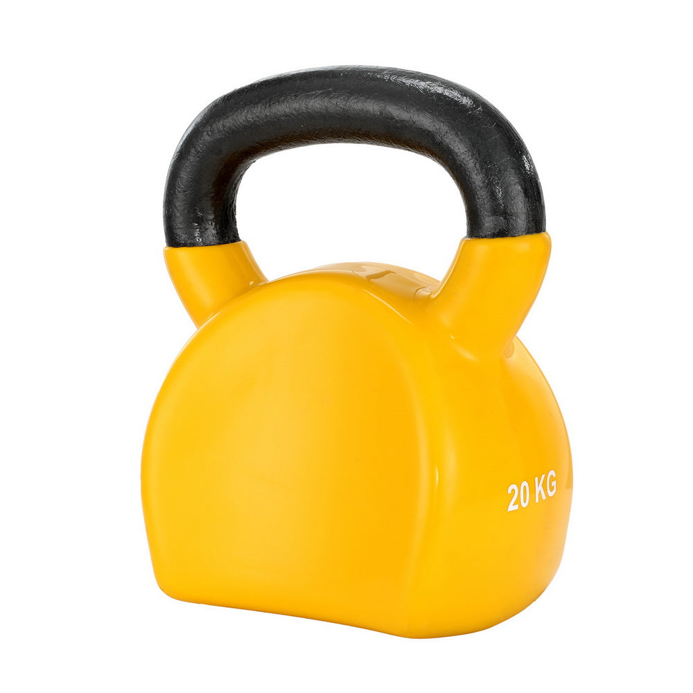 Marlook 20kg Kettlebell Set Weightlifting Bench Dumbbells Kettle Bell Gym Home