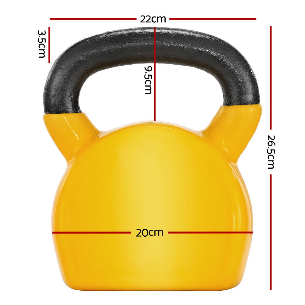 Marlook 20kg Kettlebell Set Weightlifting Bench Dumbbells Kettle Bell Gym Home