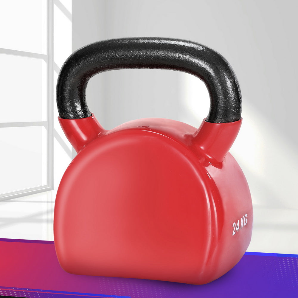 Marlook 24kg Kettlebell Set Weightlifting Bench Dumbbells Kettle Bell Gym Home