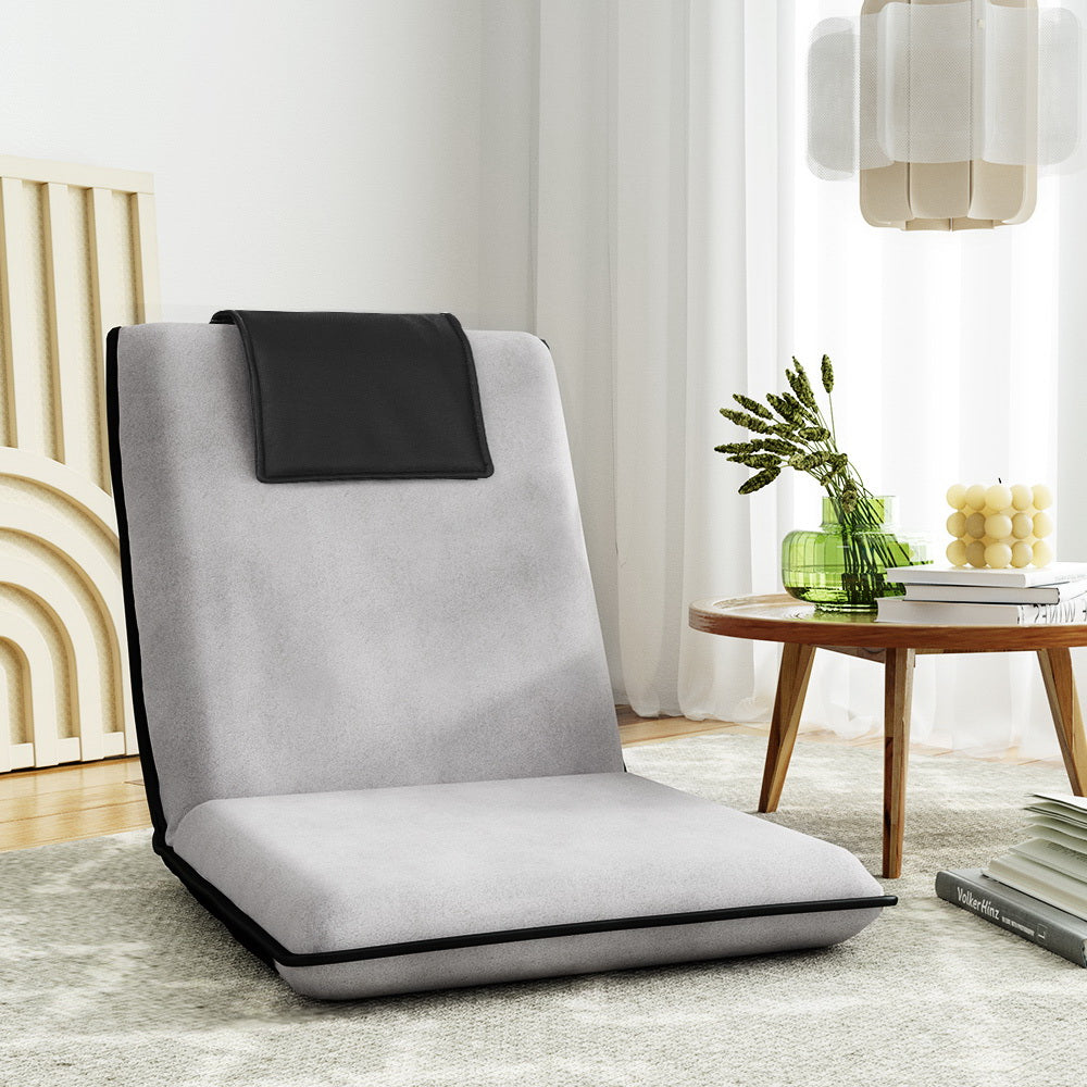 Marlook Floor Lounge Sofa Bed Couch Recliner Chair Folding Chair Cushion Grey