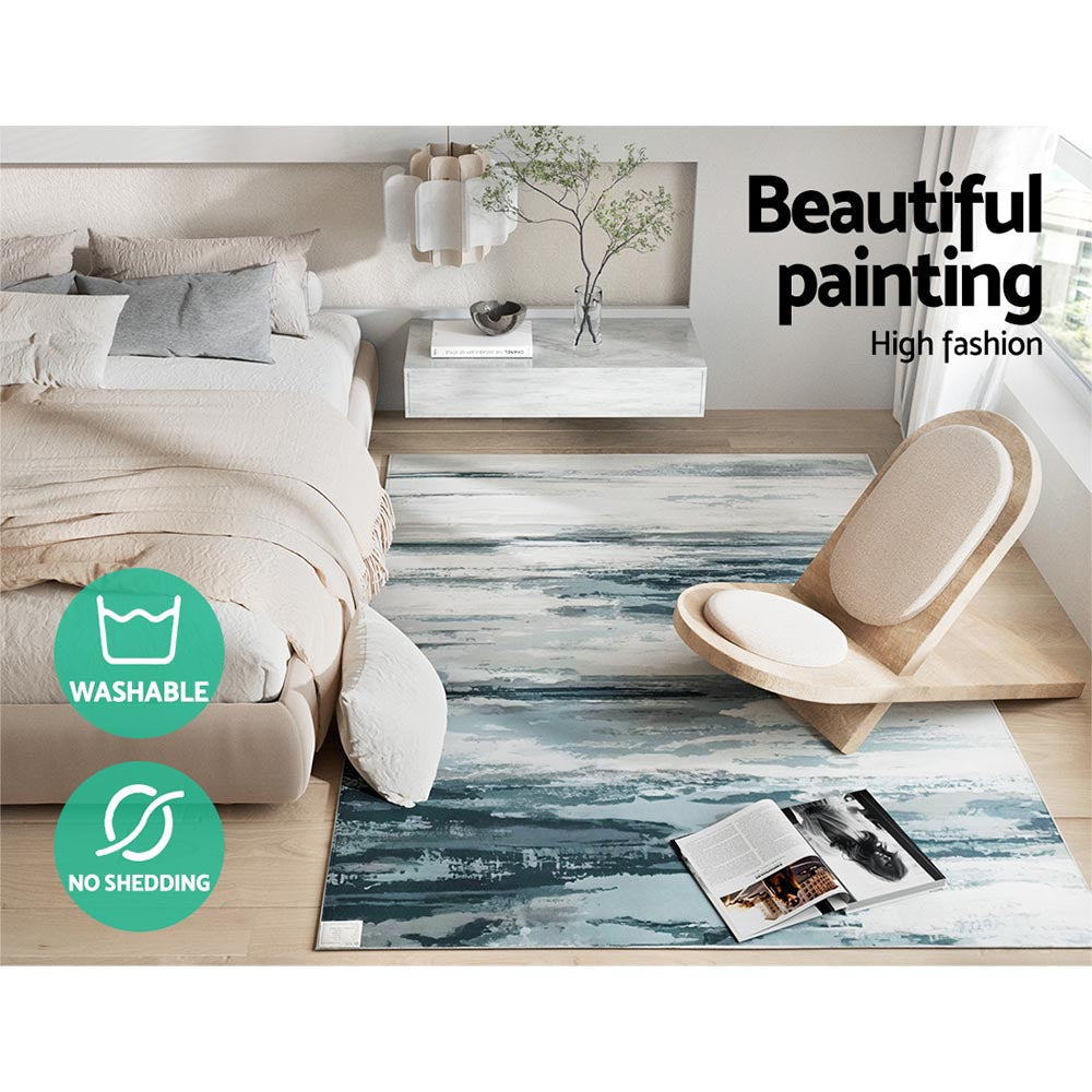 Marlook Floor Rug 160x230 Washable Mat Carpet Short Pile Poca