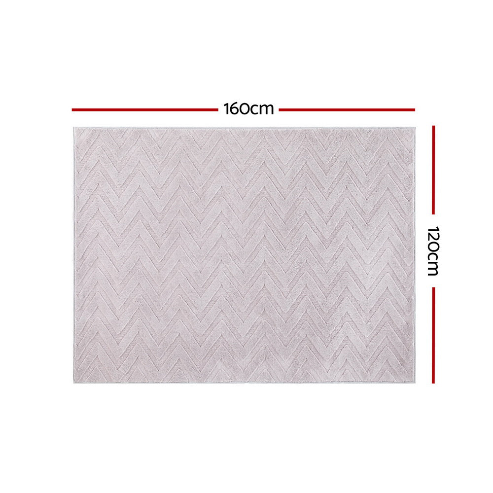 Marlook Floor Rugs 120x160cm Washable Area Mat Large Carpet Microfiber Ripple