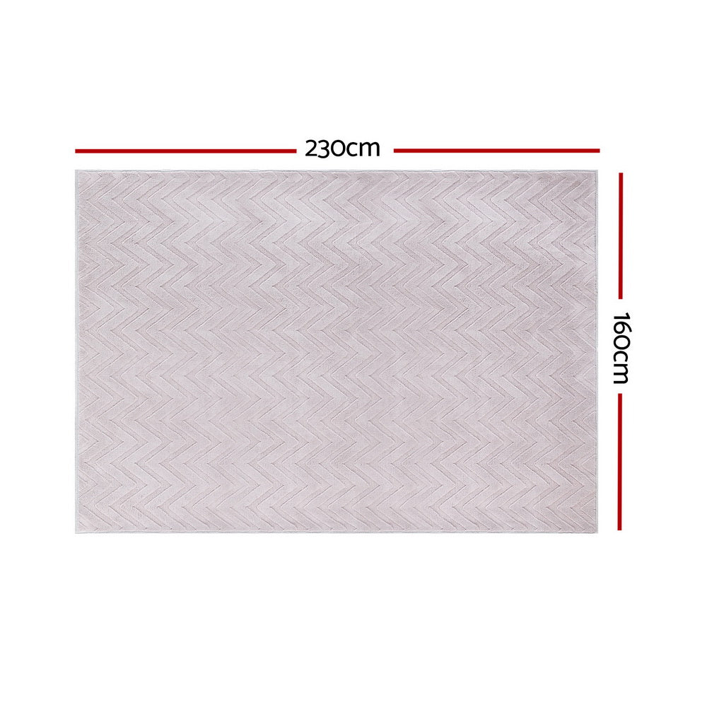 Marlook Floor Rugs 160x230cm Washable Area Mat Large Carpet Microfiber Ripple