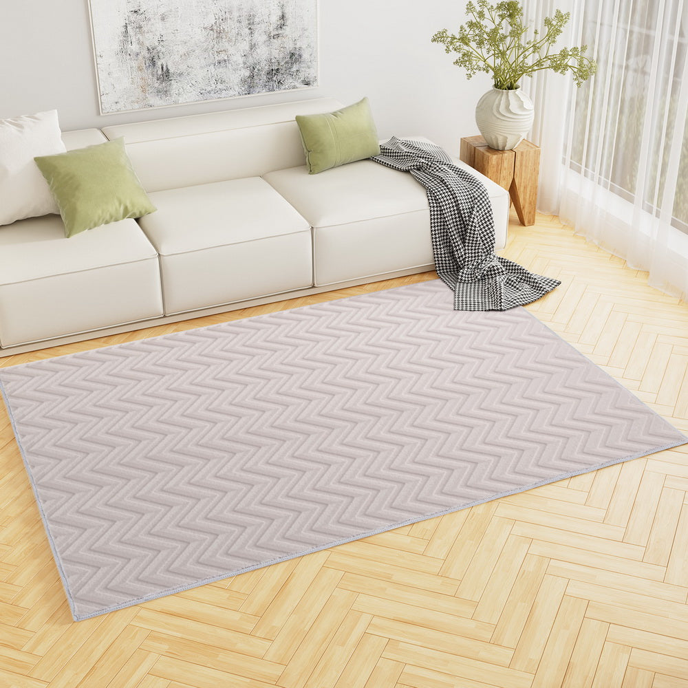Marlook Floor Rugs 160x230cm Washable Area Mat Large Carpet Microfiber Ripple