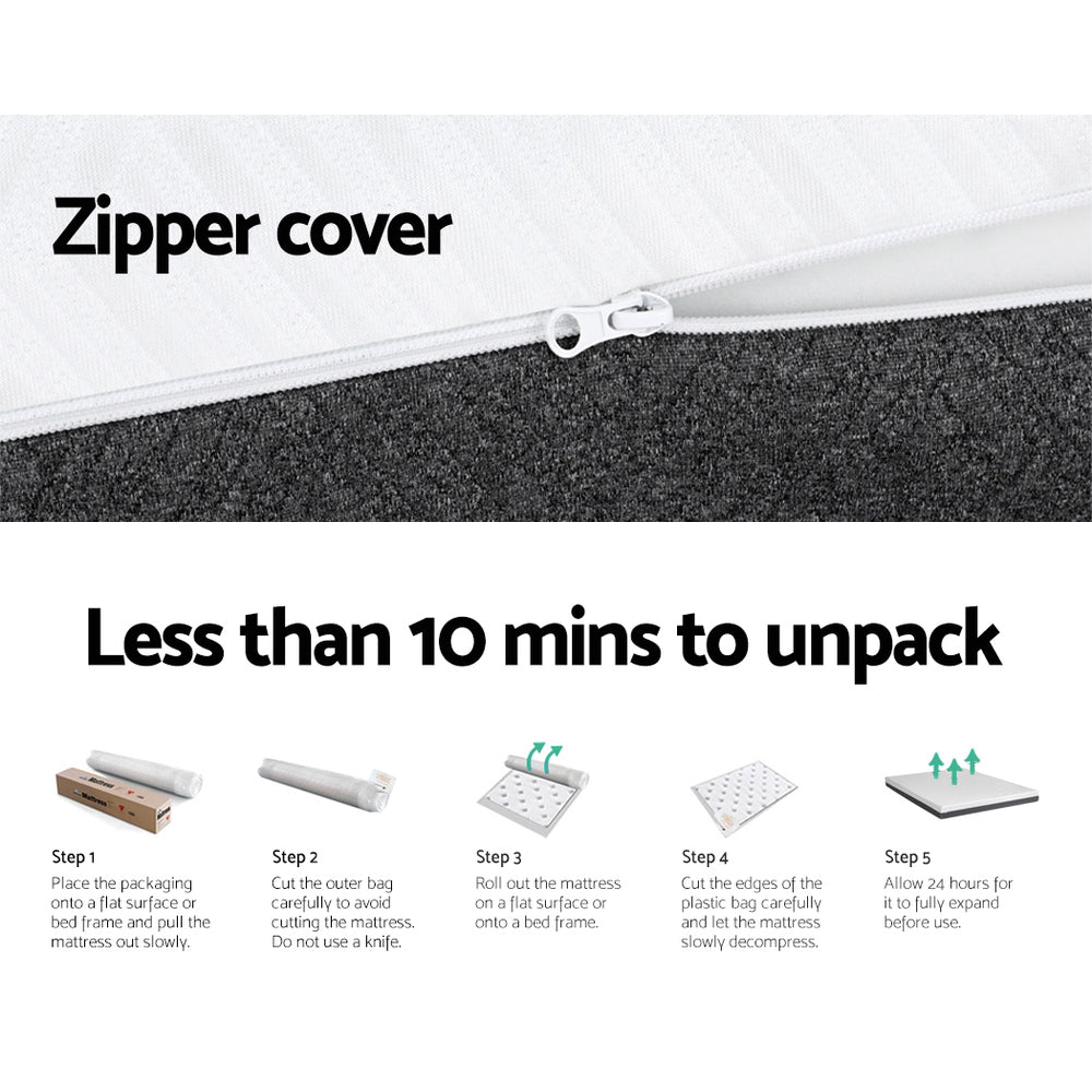 Marlook Bedding Memory Foam Mattress Bed Cool Gel Non Spring 15cm King