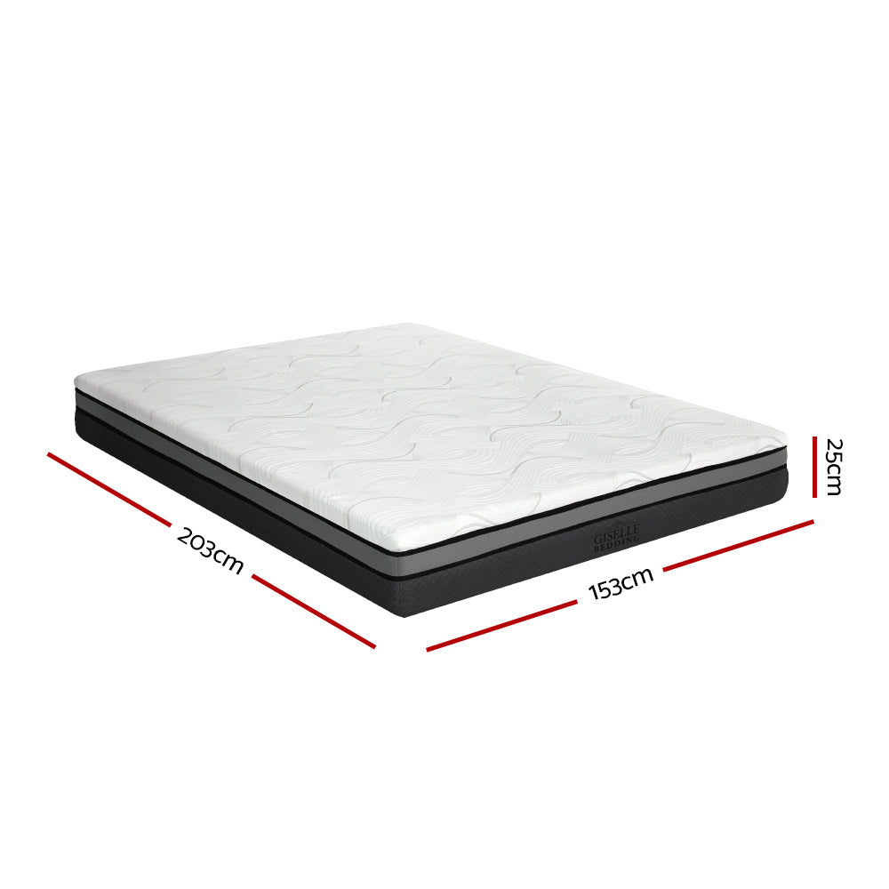 Marlook Bedding Memory Foam Mattress Bed Cool Gel Non Spring 25cm Queen