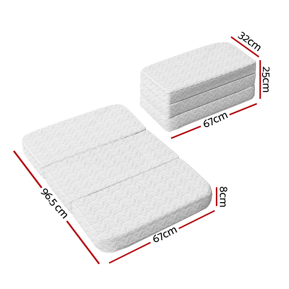 Marlook Bedding Foldable Mattress Folding Foam Cot Bed Cool Gel