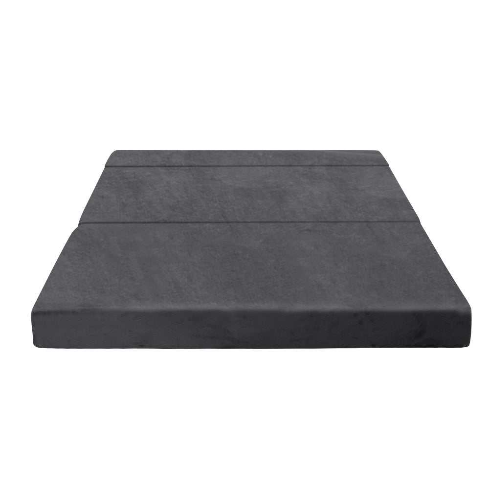 Marlook Bedding Foldable Mattress Folding Foam Bed Mat Double Grey