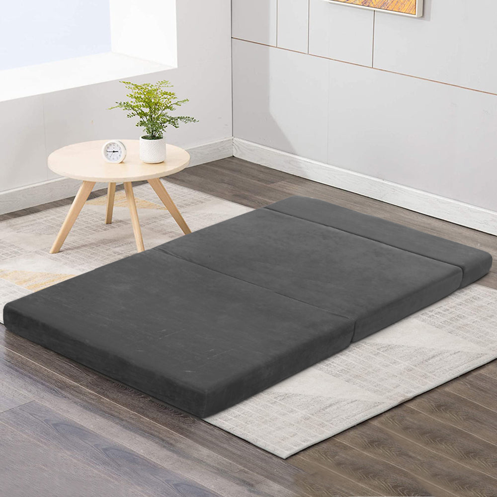 Marlook Bedding Foldable Mattress Folding Foam Bed Mat Double Grey