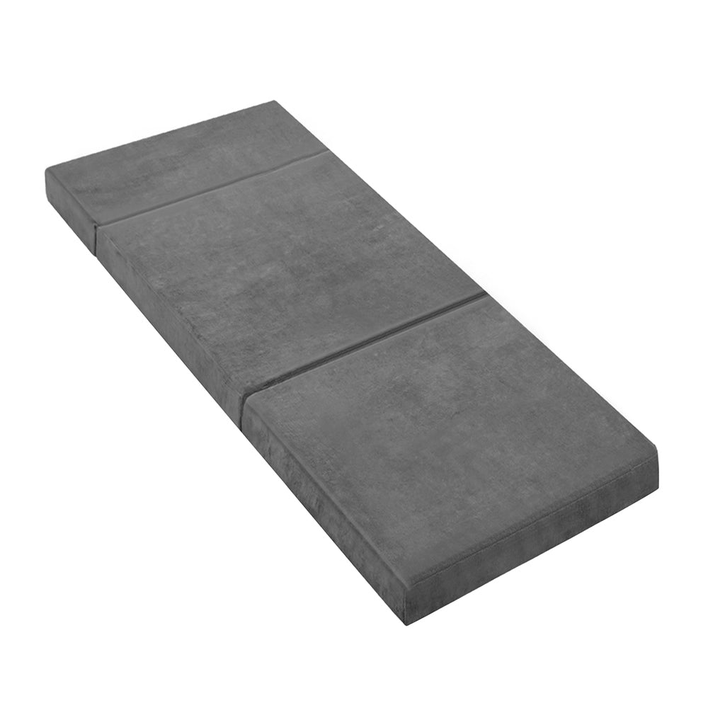 Marlook Bedding Foldable Mattress Folding Foam Bed Mat Single Grey
