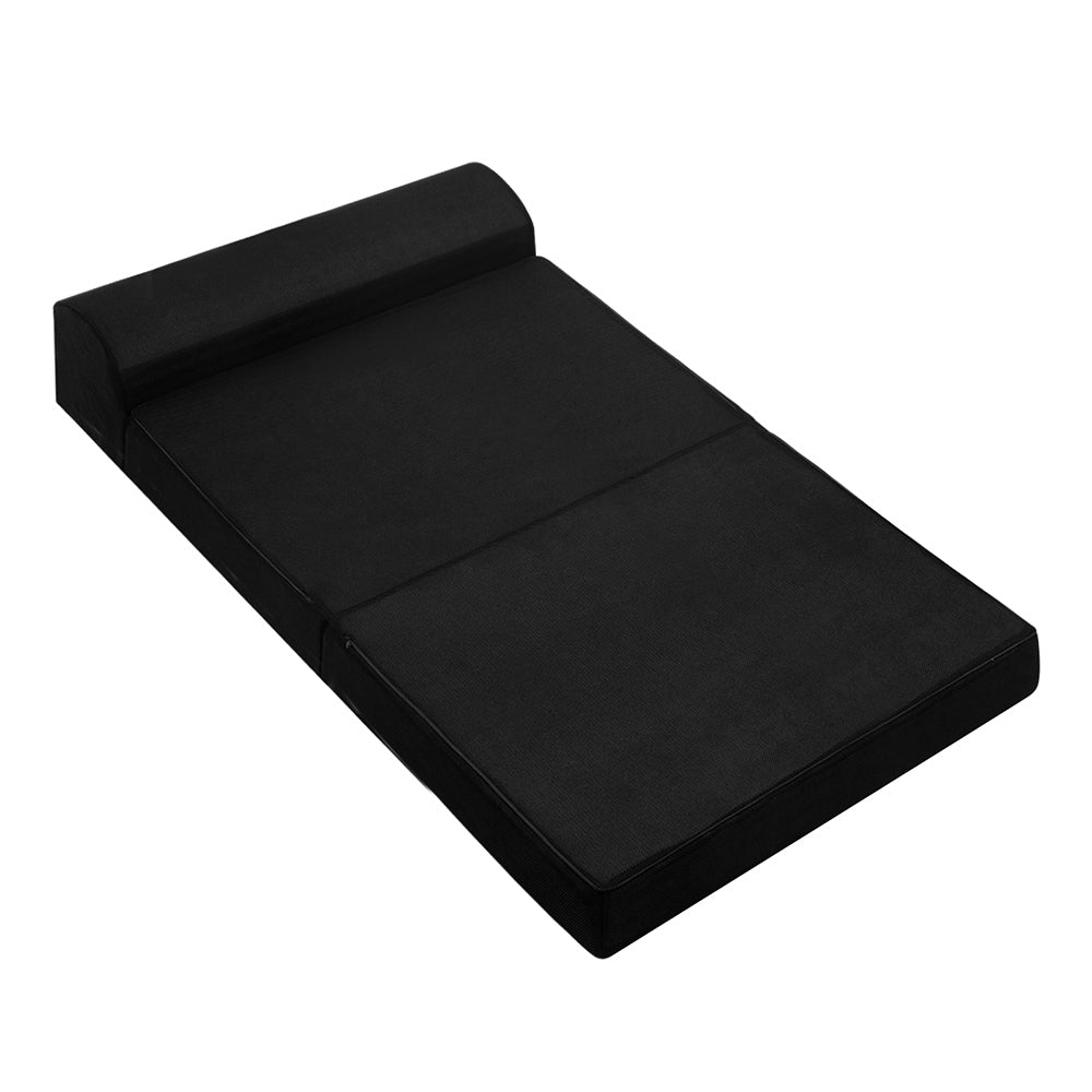Marlook Bedding Foldable Mattress Folding Foam Bed Mat Double Black
