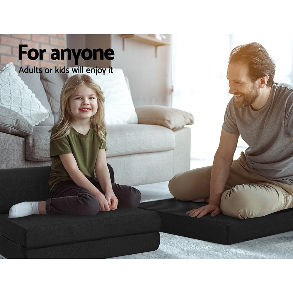 Marlook Bedding Foldable Mattress Folding Foam Bed Mat Double Black