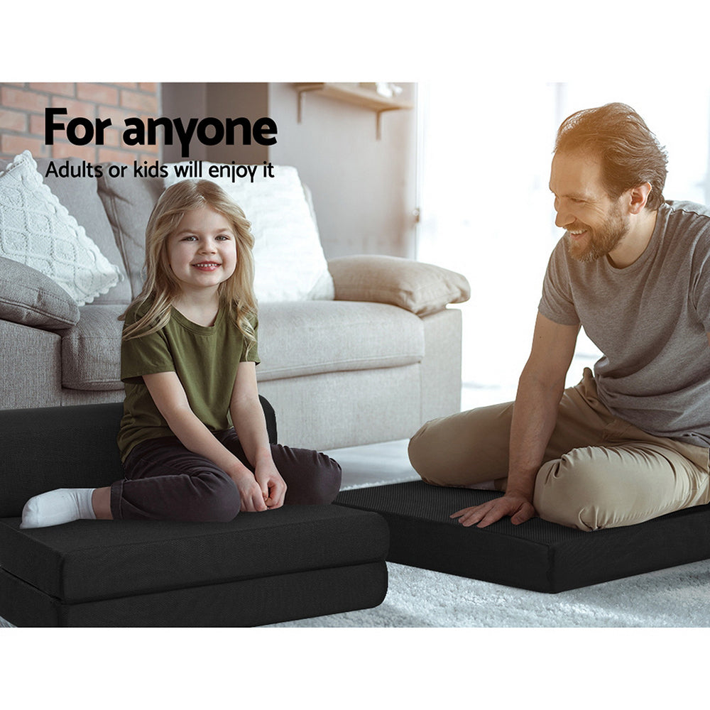 Marlook Bedding Foldable Mattress Folding Foam Bed Mat Black