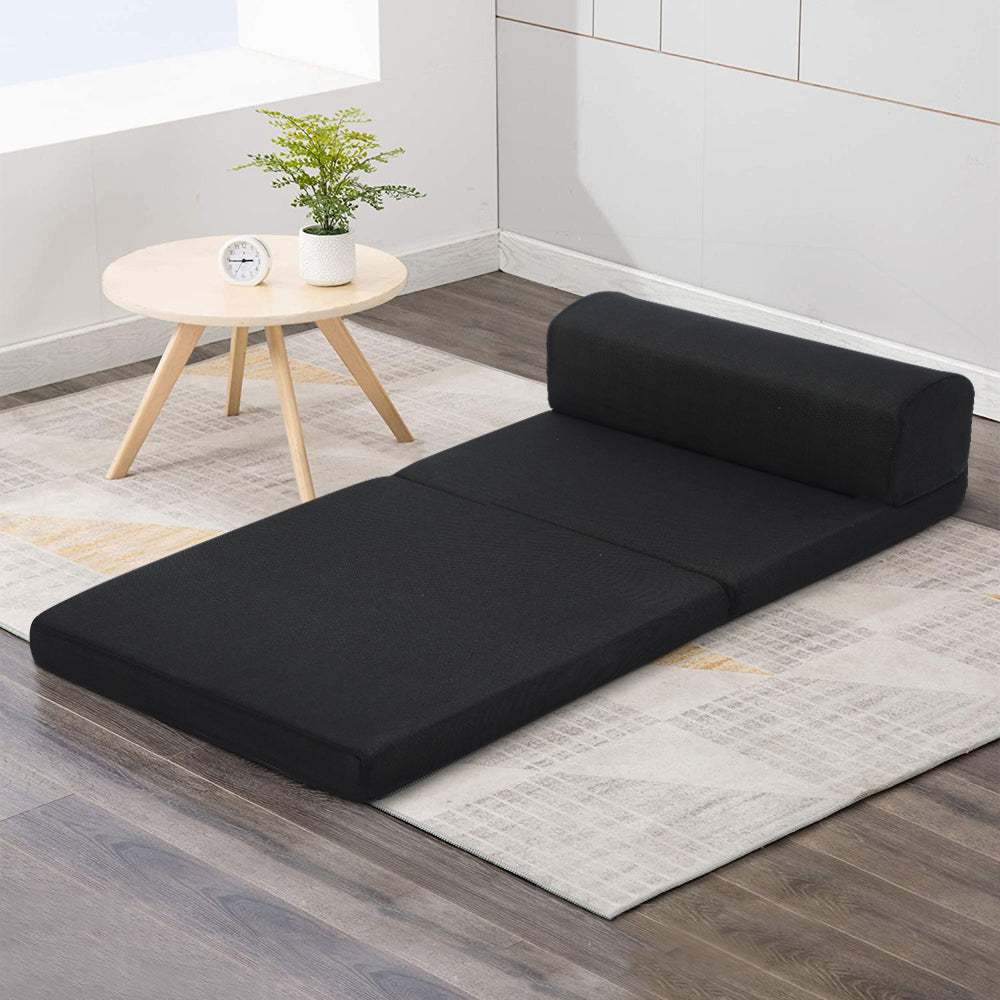 Marlook Bedding Foldable Mattress Folding Foam Bed Mat Black