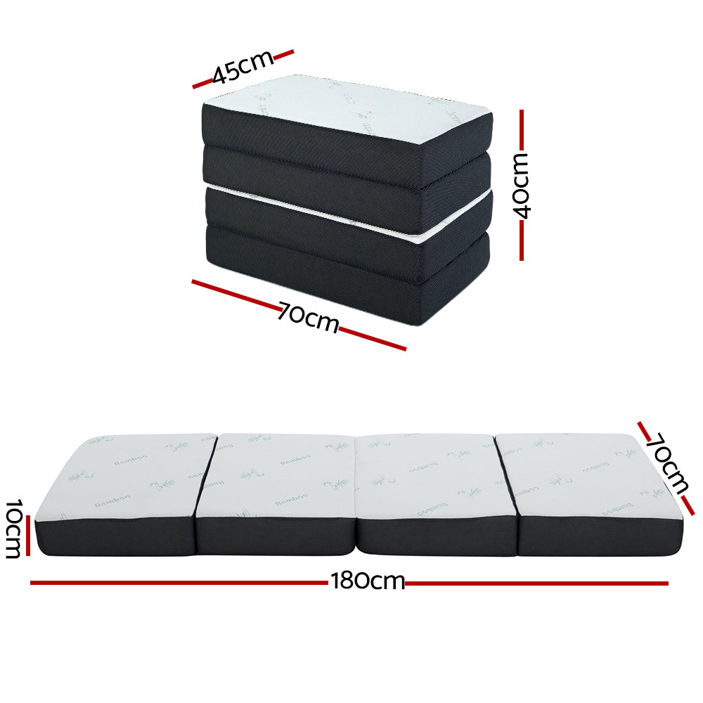 Marlook Bedding Foldable Mattress Folding Foam Sofa Bed Mat Bamboo