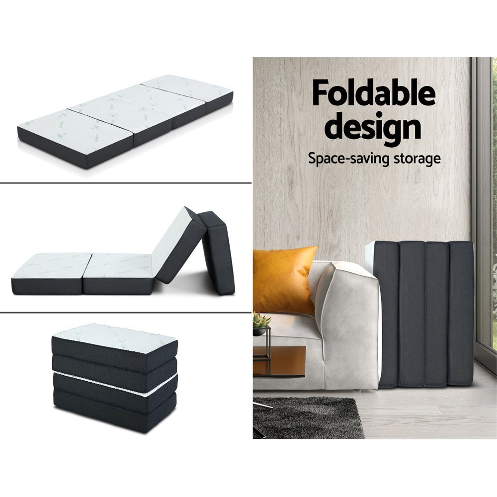 Marlook Bedding Foldable Mattress Folding Foam Sofa Bed Mat Bamboo