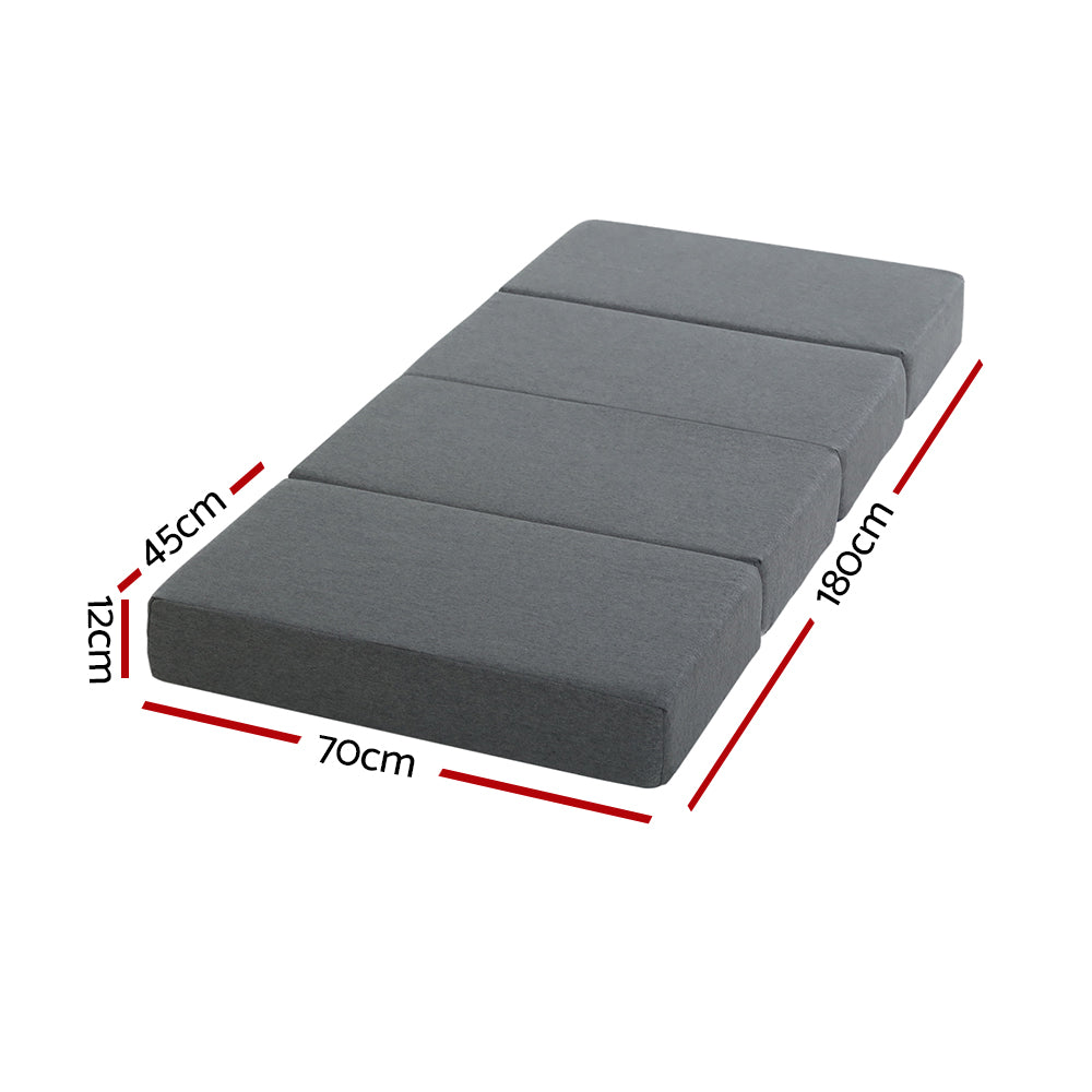Marlook Bedding Foldable Mattress Folding Foam Single Grey