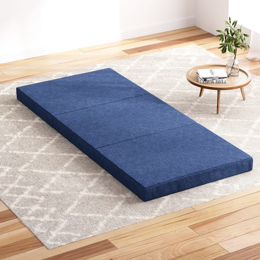 Marlook Bedding Foldable Mattress Folding Foam Single Blue