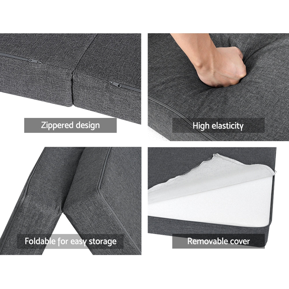 Marlook Bedding Foldable Mattress Folding Foam Queen Grey