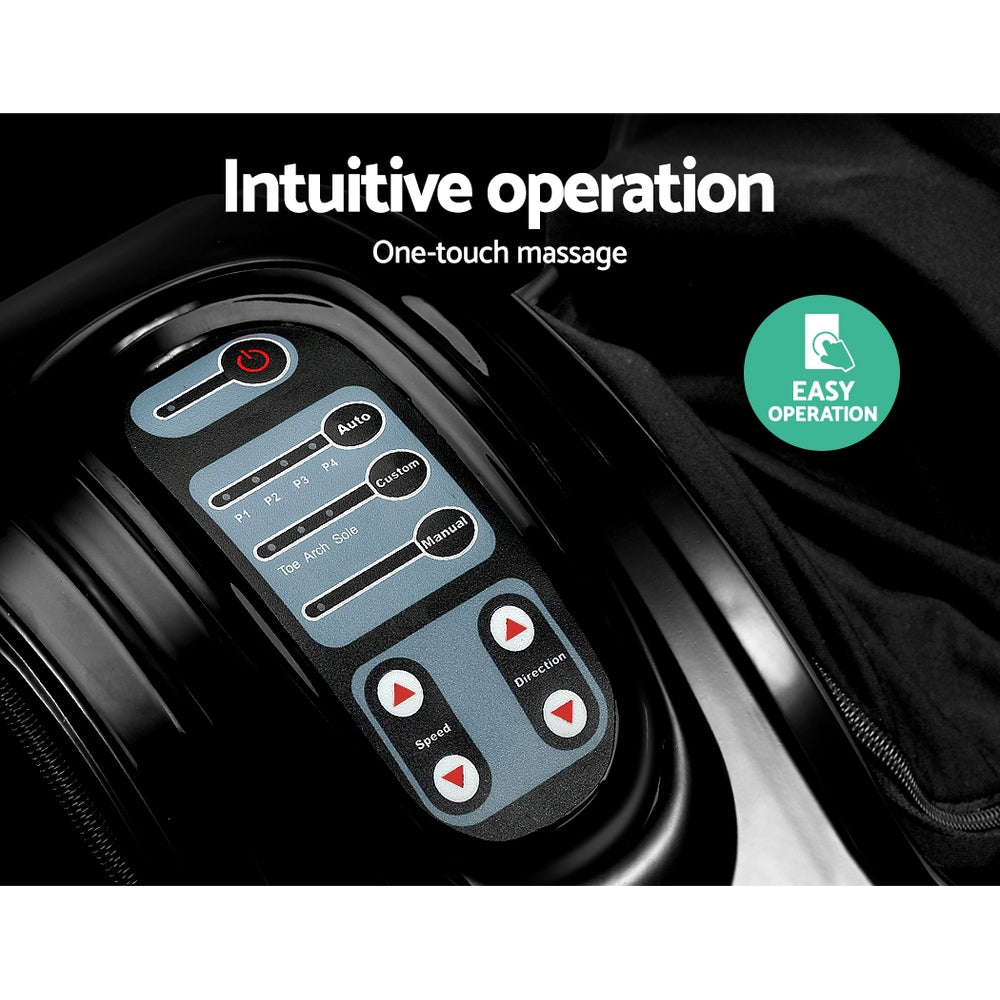 Marlook Foot Massager Shiatsu Massagers Electric Remote Roller Kneading Black