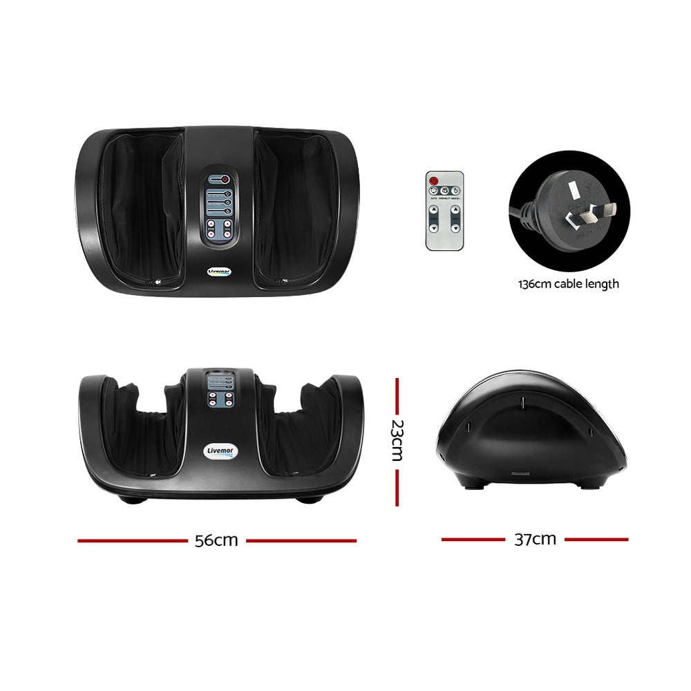 Marlook Foot Massager Shiatsu Massagers Electric Roller Kneading Calf Leg Black