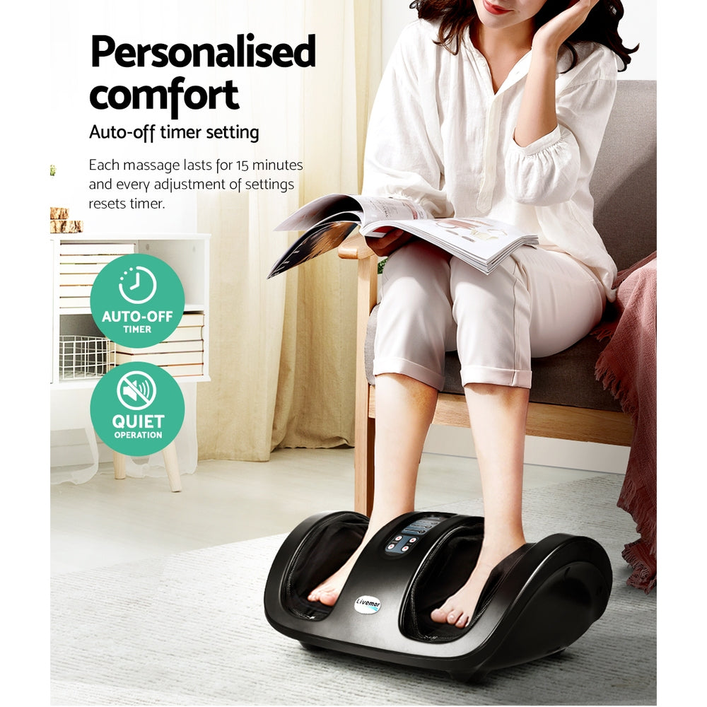 Marlook Foot Massager Shiatsu Massagers Electric Roller Kneading Calf Leg Black