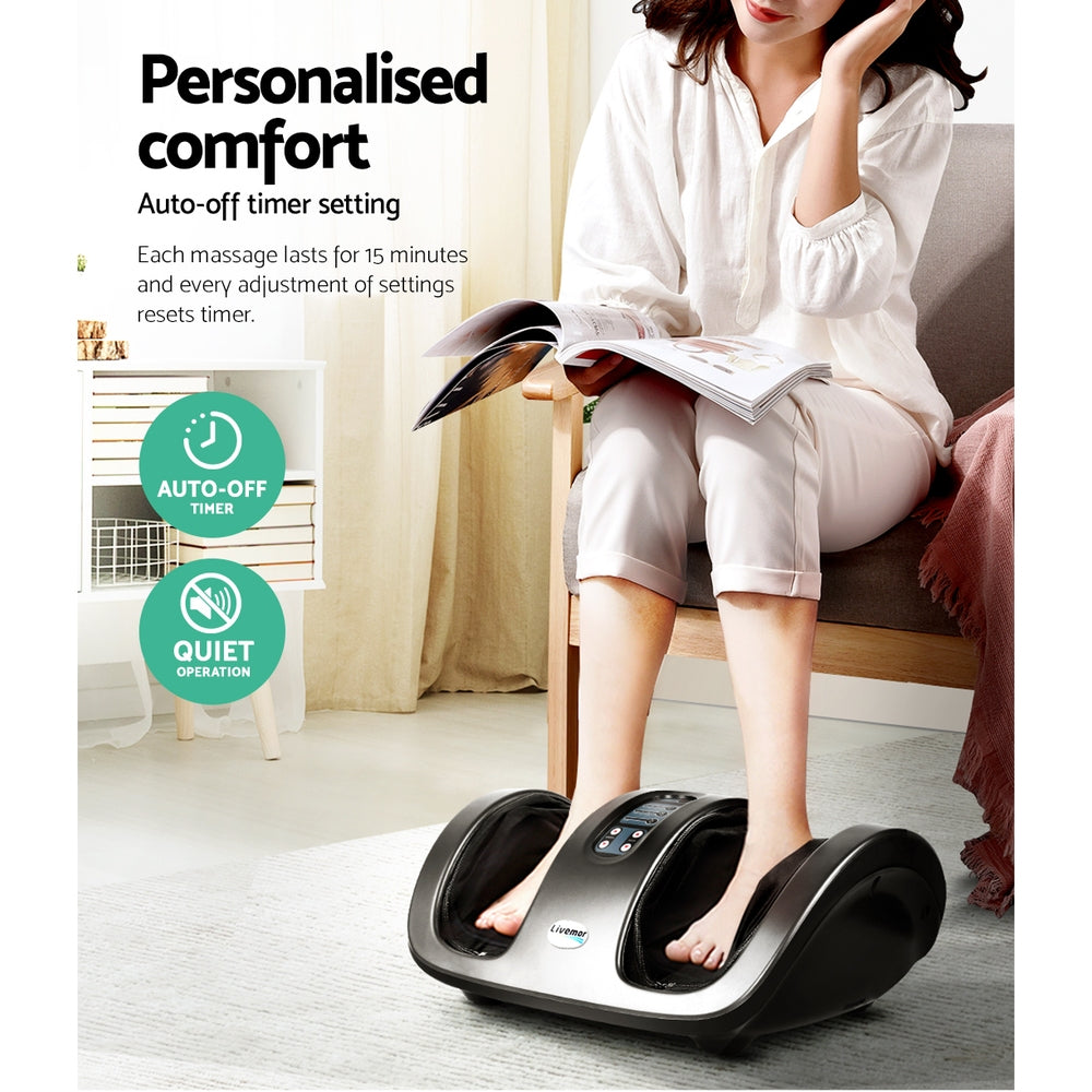Marlook Foot Massager Shiatsu Massagers Electric Roller Kneading Calf Leg Grey