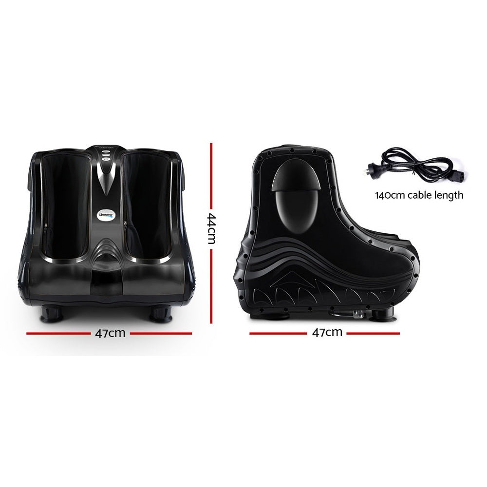 Marlook Foot Massager Massagers Shiatsu Electric Roller Ankle Calf Leg Kneading Black