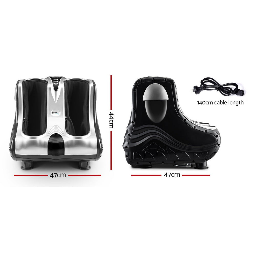Marlook Foot Massager Massagers Shiatsu Electric Roller Ankle Calf Leg Kneading Silver