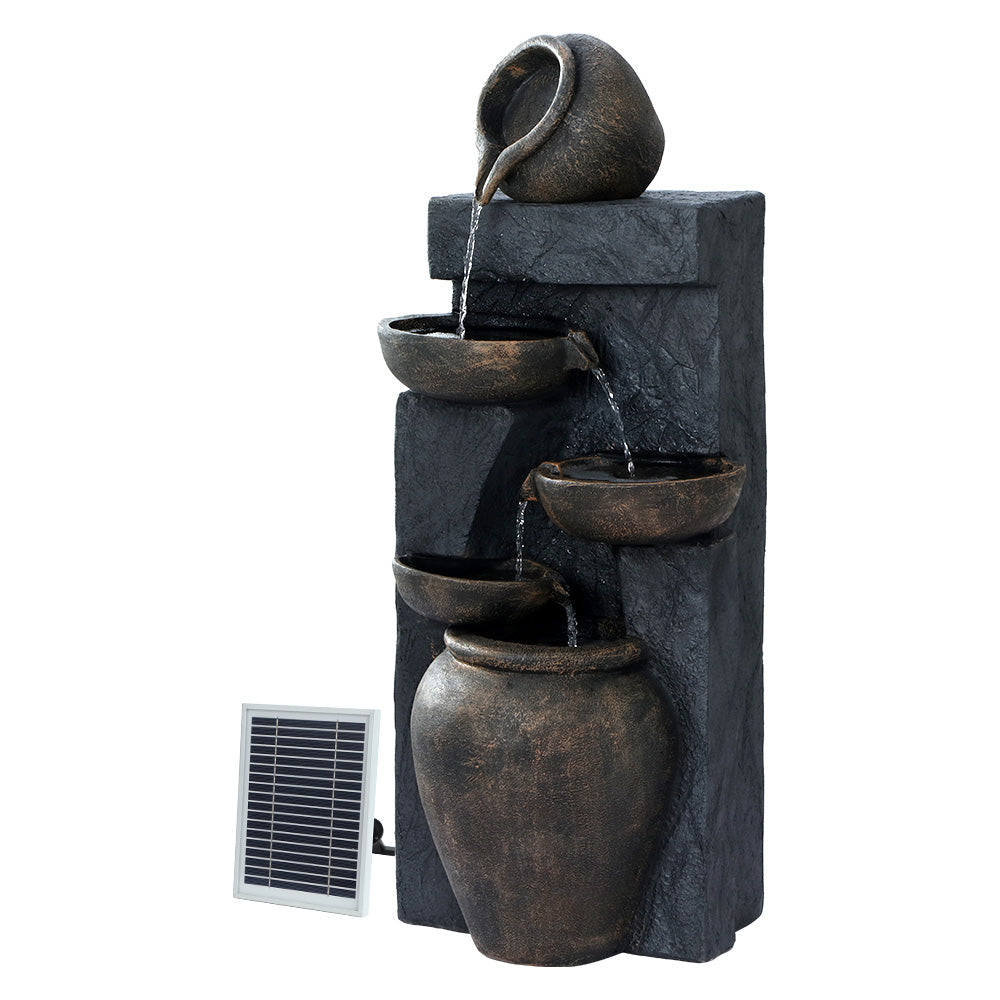 Marlook Solar Water Feature Cascading Fountain 5 Tiered Bowl Bird Bath 99CM