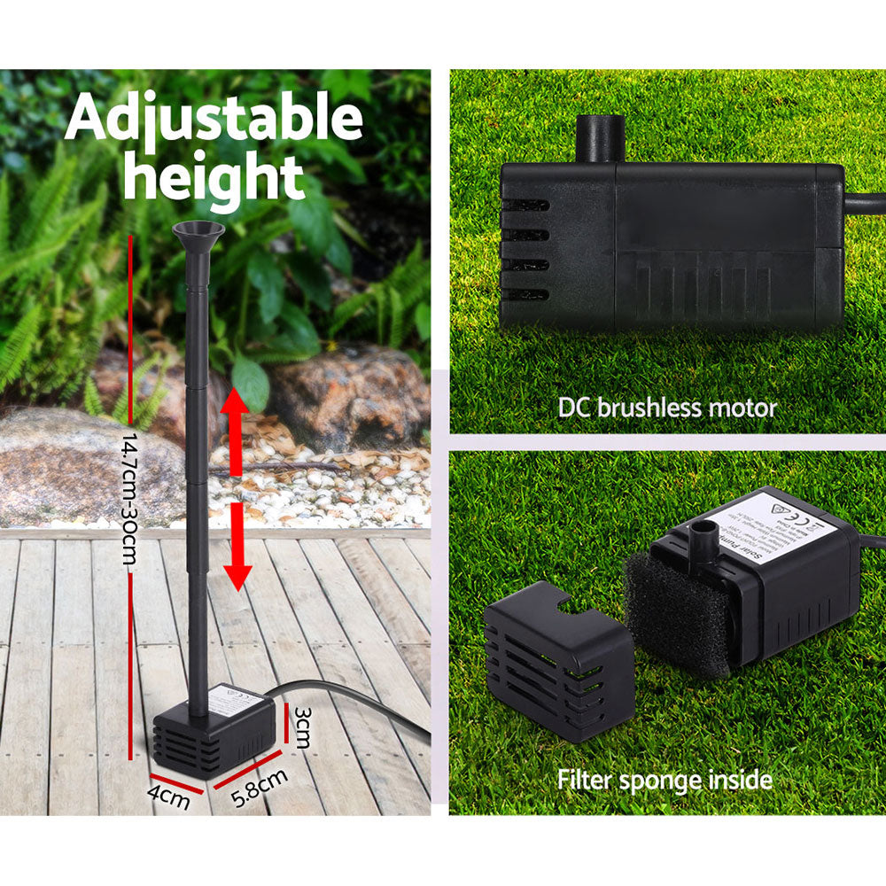 Marlook Solar Pond Pump Submersible Water Fountain Kit 4.4FT