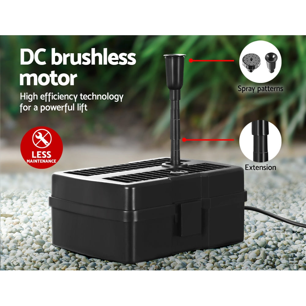 Marlook Solar Pond Pump Water Fountain Filter Box Submersible Outdoor Pool 6.6FT
