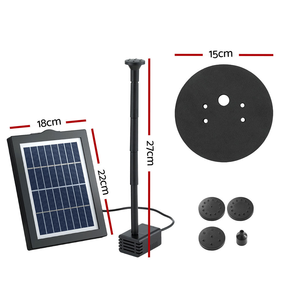 Marlook Solar Pond Pump Water Fountain Submersible Floating Bird Bath 190L/H