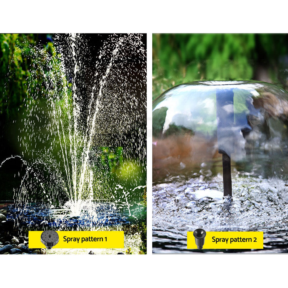 Marlook Solar Pond Pump with Battery Kit LED Lights 9.8FT