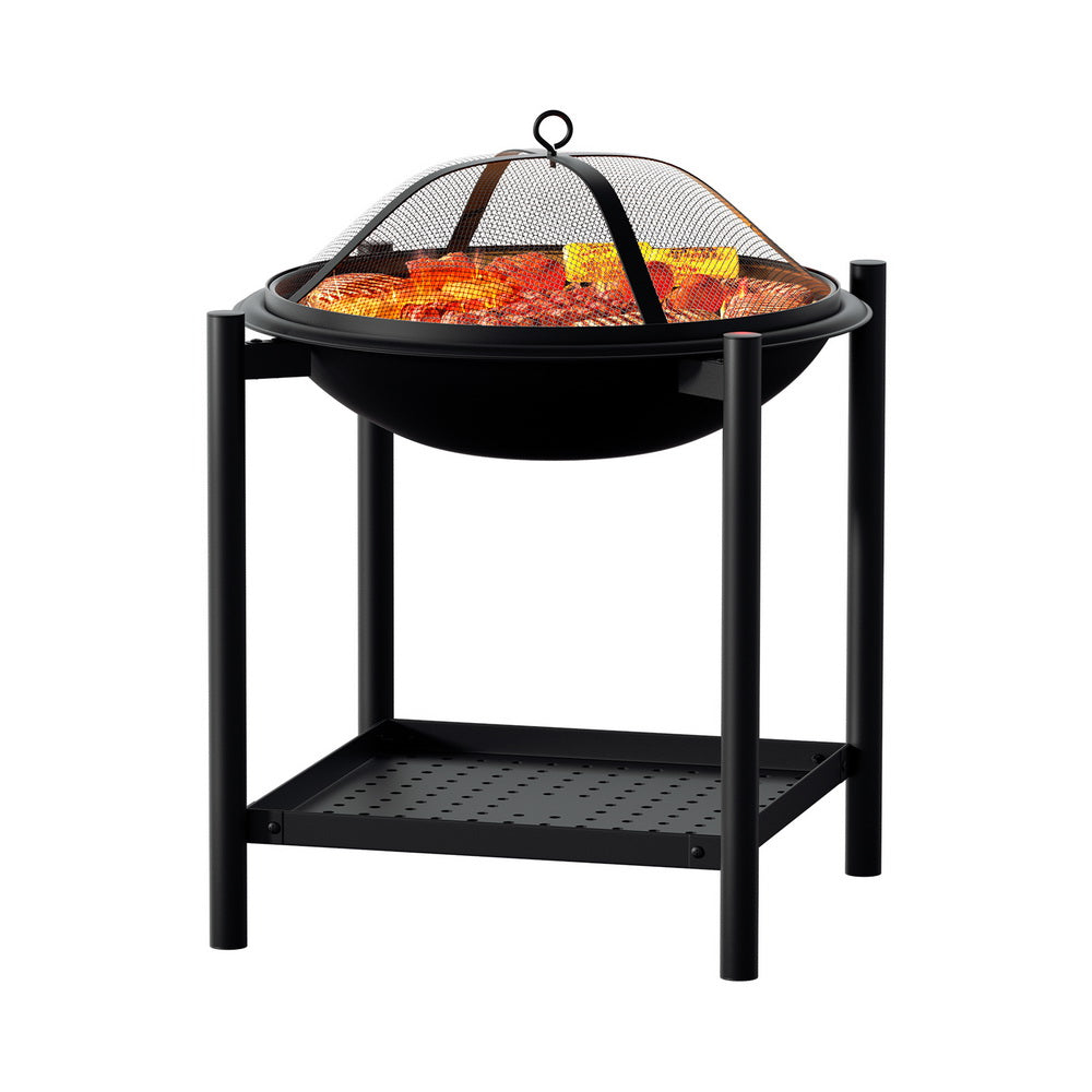 Marlook Fire Pit BBQ Grill 2-in-1 Outdoor