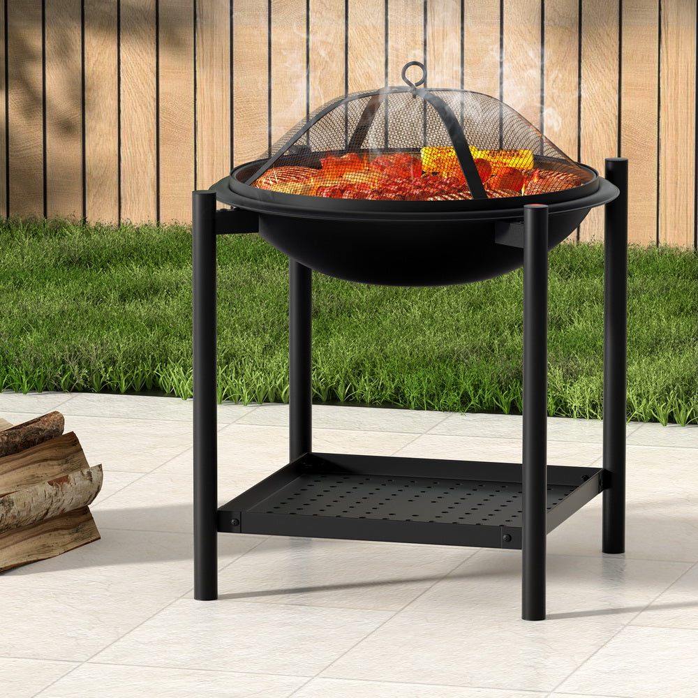 Marlook Fire Pit BBQ Grill 2-in-1 Outdoor