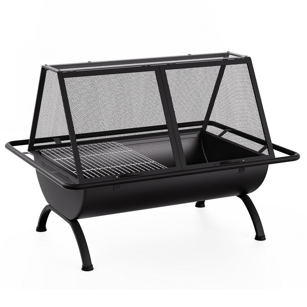 Marlook Fire Pit BBQ Grill Outdoor Fireplace Steel