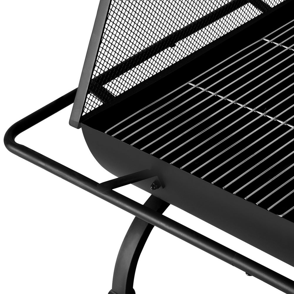 Marlook Fire Pit BBQ Grill Outdoor Fireplace Steel