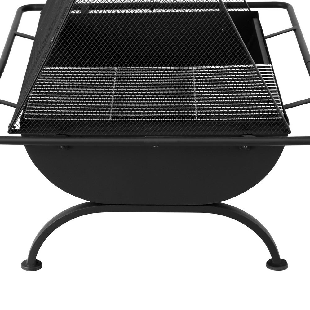 Marlook Fire Pit BBQ Grill Outdoor Fireplace Steel