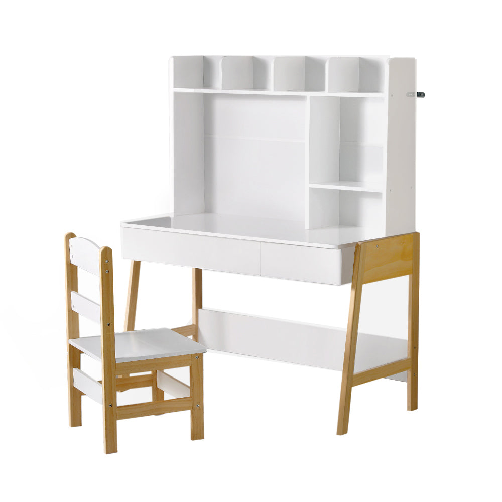 Marlook 2PCS Kids Table and Chairs Set Study Activity Toys Storage Desk Drawer