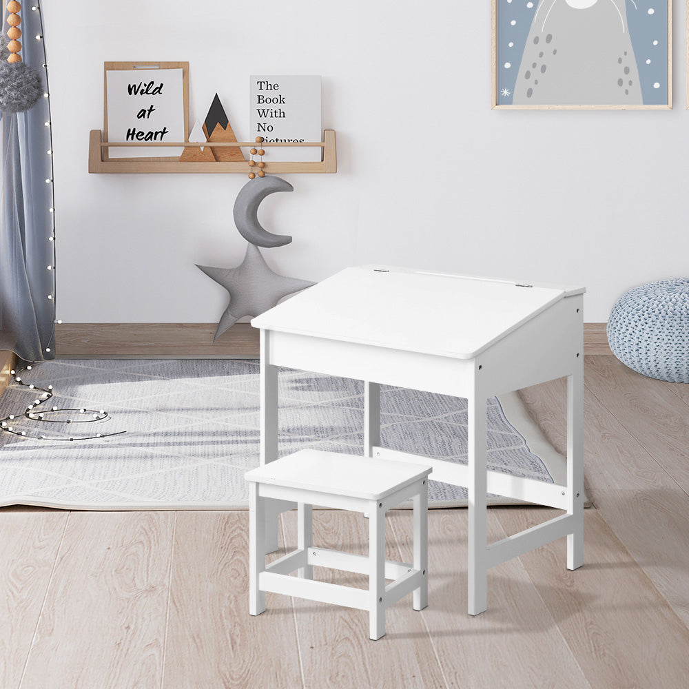 Marlook 2PCS Kids Table and Chairs Set Activity Children Playing Toys Study Desk
