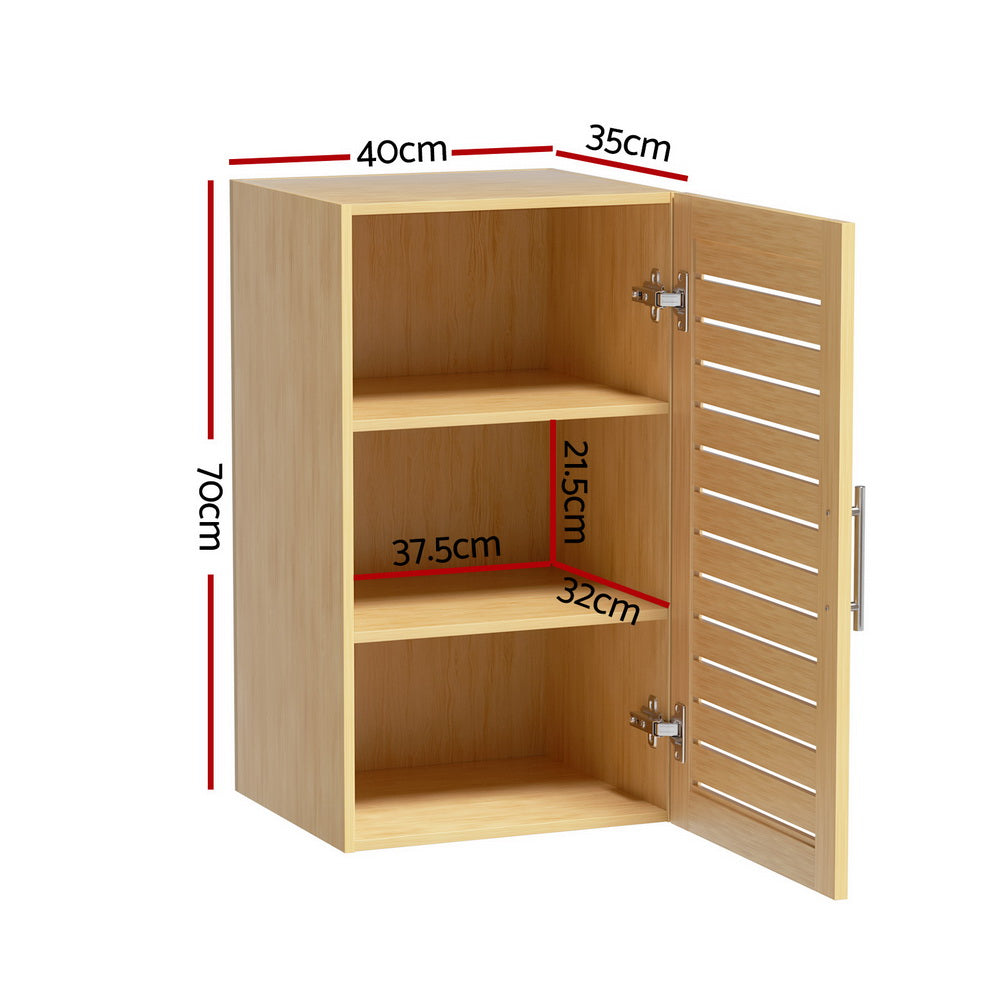 Marlook Bathroom Storage Cabinet 70cm Medicine 2 Tier Shelf Wall Mounted JILL