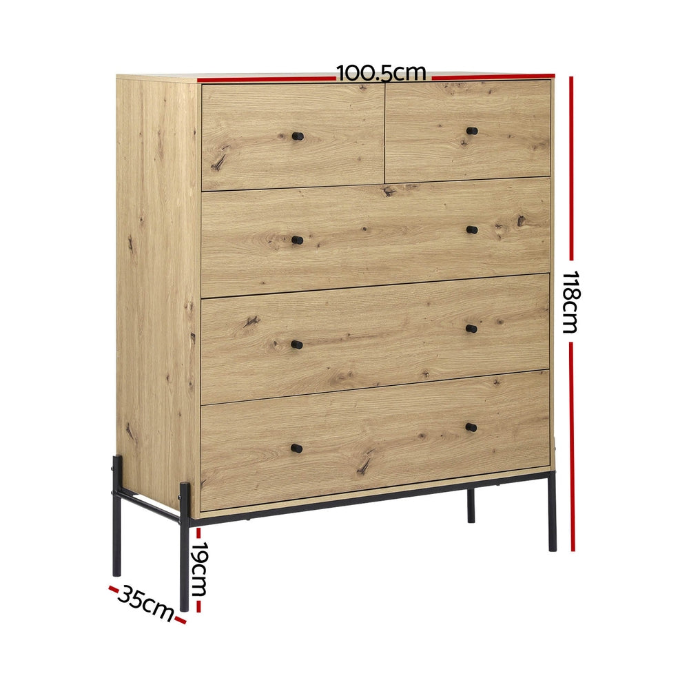 Marlook 5 Chest of Drawers - ARNO Pine