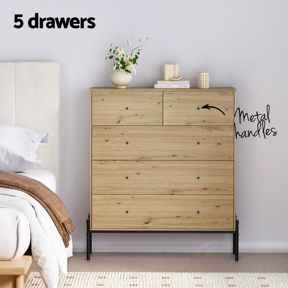 Marlook 5 Chest of Drawers - ARNO Pine