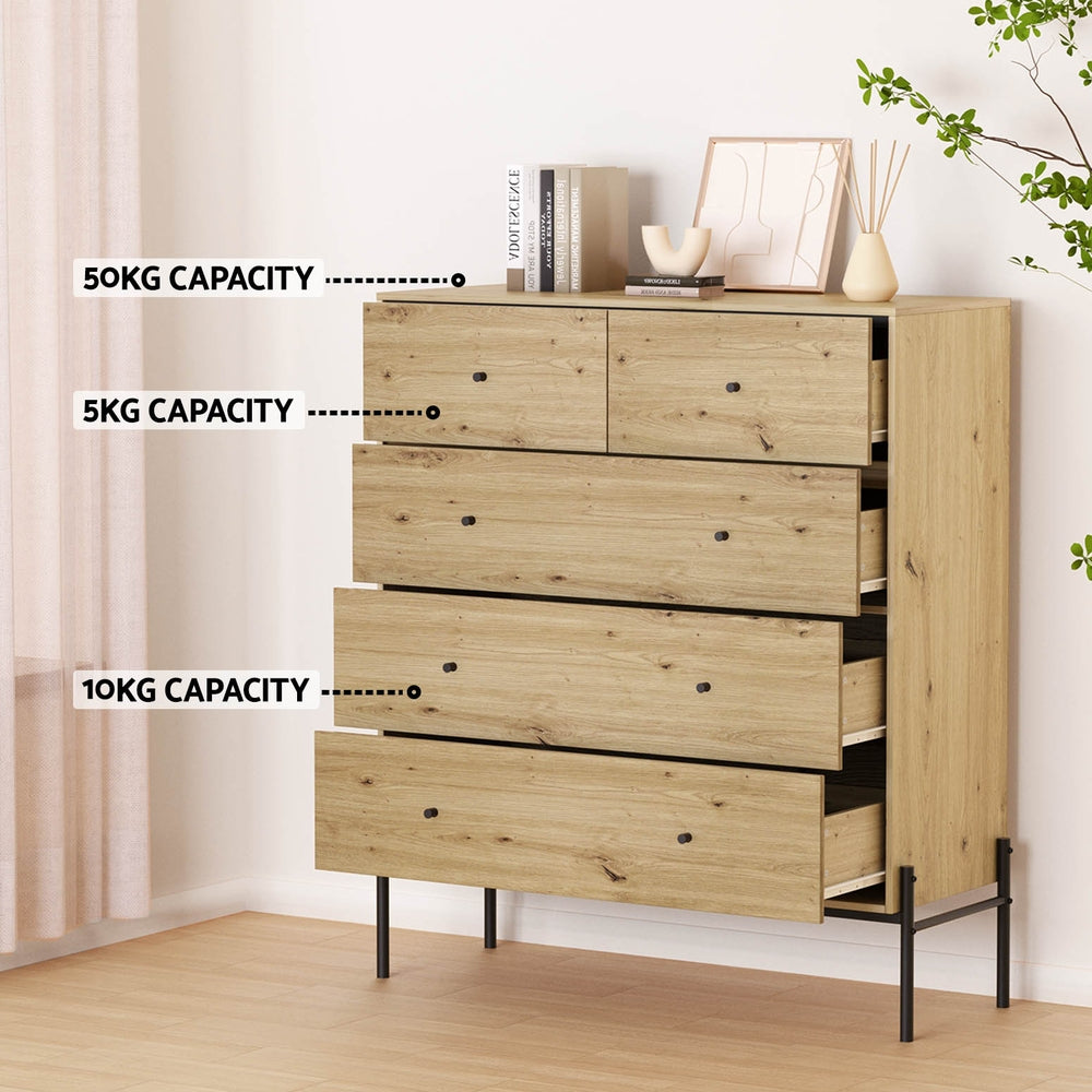 Marlook 5 Chest of Drawers - ARNO Pine
