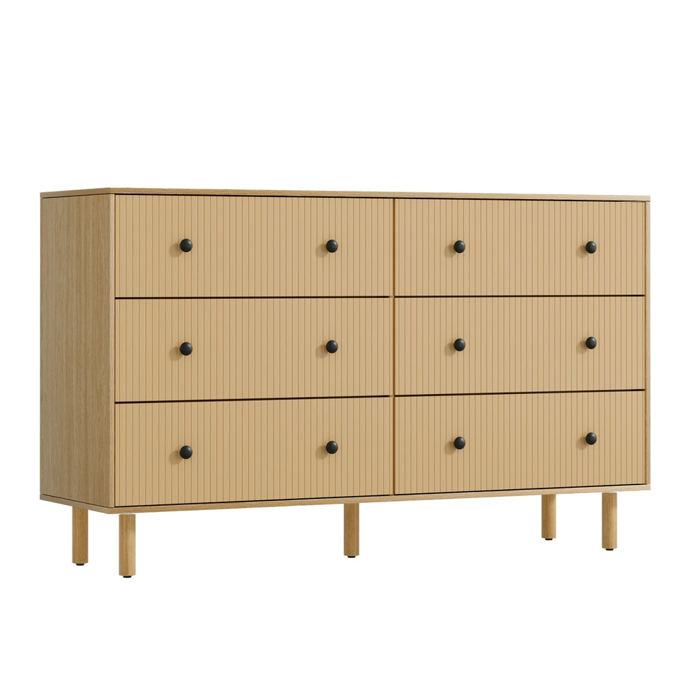 Marlook 6 Chest of Drawers Tallboy Cabinet - RUTH Pine