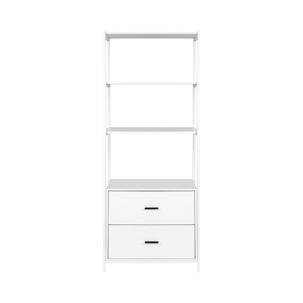 Marlook Bookshelf Display Shelf 2 Drawers 152CM White
