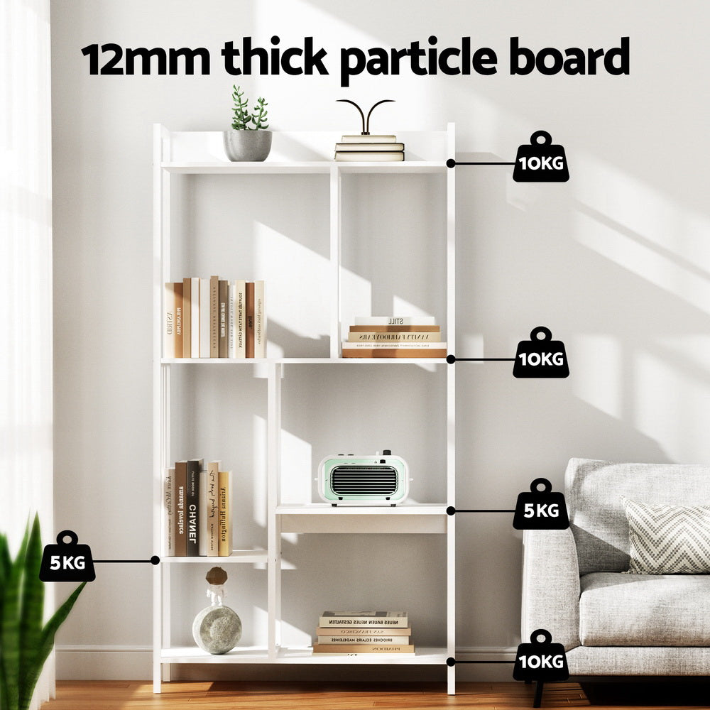 Marlook Bookshelf Display Shelves 5 Tiers 120cm White
